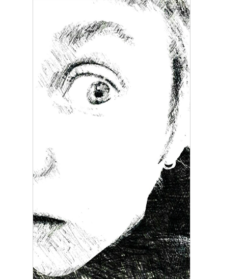 Portrait Dessin de crayon a papier traits de mine de plomb hachures croquis