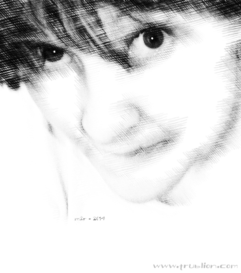 Portrait Dessin de crayon a papier traits de mine de plomb ed trublion m2r 