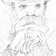 vig-portrait-cowboy-homme-chercheur-d-or-far-ouest-face-crayon-croquis-m2r-Marion-tourbillon