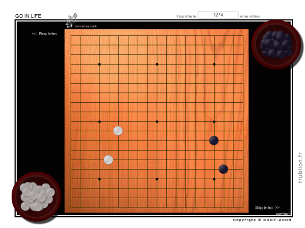 Le jeu de Go - Stratégie et déploiement sur un Goban avec des pierres
