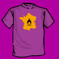 La France en flamme - Tee shirt par Tublion - pochoir serigraphié