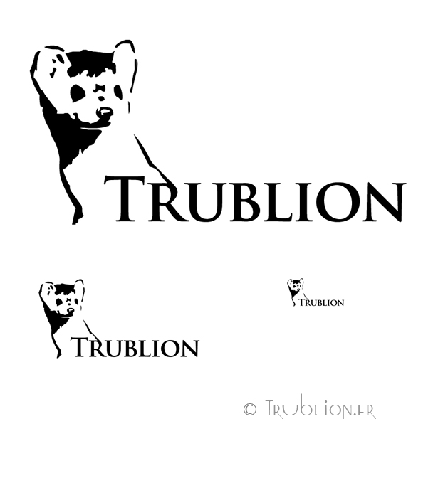 Trublion et la tête de La Belette logo de la ligne de textiles Trublion m2